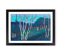 Silver Birches by Tom Thomson Framed Print | A2 Black Framed Wall Art | Ready to Hang | Modern Nature Picture | Living Room Bedroom Lounge Office