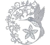 Silver Bird Metal Cutting Dies Flower Leaves Border Embossing Stencil Template for DIY Scrapbooking Card Making Photo Album Craft Decorative Die Cutting Embossing