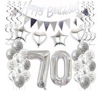 Silver Birthday Decoration 70 Years Women Man, Balloon 70th Birthday Women Decoration, Balloons 70th Birthday Decoration Woman Silver, Party Decoration 70th Birthday Men 70 Years Woman Birthday