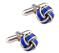 Silver Black Golden Knots Cuff Links for Men, Laser-Cut Designs, Wedding & Business Accessories
