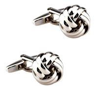 Silver Black Golden Knots Cuff Links for Men, Laser-Cut Designs, Wedding & Business Accessories