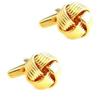 Silver Black Golden Knots Cuff Links for Men, Laser-Cut Designs, Wedding & Business Accessories