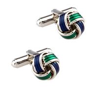 Silver Black Golden Knots Cuff Links for Men, Laser-Cut Designs, Wedding & Business Accessories