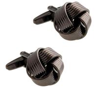 Silver Black Golden Knots Cuff Links for Men, Laser-Cut Designs, Wedding & Business Accessories