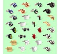 Silver Black Golden Knots Cuff Links for Men, Laser-Cut Designs, Wedding & Business Accessories
