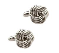 Silver Black Golden Knots Cuff Links for Men, Laser-Cut Designs, Wedding & Business Accessories