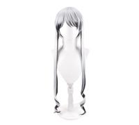 Silver Black Gradient Long Cosplay Wig for Women Two Tone Anime Costume Wigs Realistic Heat Resistant Synthetic Wig for Halloween Anime Conventions