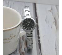 (silver,black) New Fashion Personalized Simple Watch Set Women's Watch Butterfly Digital Belt Watch