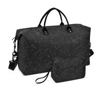 Silver Boho Shred Large Travel Duffel Luggage Weekender Duffel Bag Tote Bag with Toiletry Bag for Trekking Large Capacity