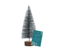 Silver Bottle Brush Christmas Tree Decoration 16cm