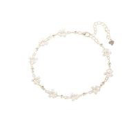 Silver Bracelets， Adjustable Lobster Clasp Fashion High-End Light Luxury S925 Sterling Silver Flower Sea Small Flower Princess Style Bracelet, Energy Jewellery for Women Platinum