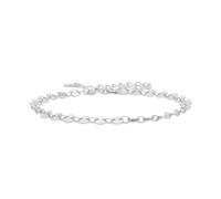 Silver Bracelets，Adjustable Lobster Clasp Fashion High-End S925 Sterling Silver Simple Disc Chain Hand Bracelet, Energy Jewellery for Women Platinum Plated