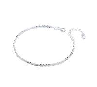 Silver Bracelets，Adjustable Spring Clasp Fashion High-End 1.8Mm S925 Sterling Silver Starry Sky Glitter Cauliflower Chain Bracelet, Energy Jewellery for Women Silver