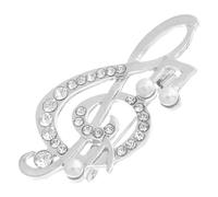 Silver Brooch Music Note Alloy Brooch Pin for Women