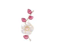 Silver brooch,pearl brooch,Vintage Flower Pin, Cheongsam, Suit Accessory, Temperament, Plum Blossom Brooch