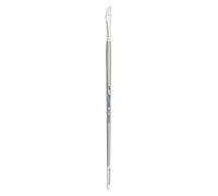 Silver Brush 1506-3/8 in Silverwhite Angular Long Handle, White Synthetic, Bright Silver, 31x1x1 cm