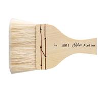Silver Brush : Atelier Hake : Short Handle : Flat : Size 2in : 50mm Wide