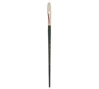 Silver Brush Grand Prix Extra Filbert Long Handle Brush, Hog Bristle, Dark Green