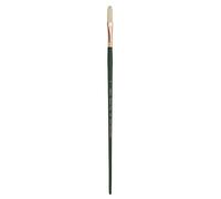 Silver Brush Grand Prix Extra Filbert Long Handle Brush, Hog Bristle, Dark Green