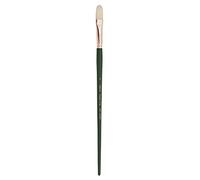 Silver Brush Grand Prix Filbert Long Handle Brush, Hog Bristle, Dark Green