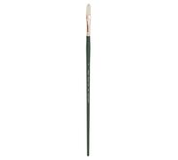 Silver Brush Grand Prix Filbert Long Handle Brush, Hog Bristle, Dark Green