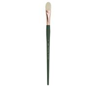 Silver Brush Grand Prix Filbert Long Handle Brush, Hog Bristle, Dark Green