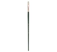 Silver Brush Grand Prix Filbert Long Handle Brush, Hog Bristle, Dark Green