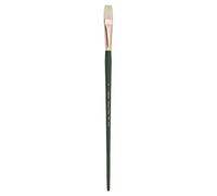 Silver Brush Grand Prix Flat Long Handle Brush, Hog Bristle, Dark Green