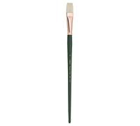 Silver Brush Grand Prix Flat Long Handle Brush, Hog Bristle, Dark Green