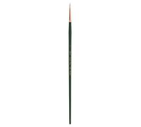 Silver Brush Grand Prix Round Long Handle Brush, Hog Bristle, Dark Green, Size 1