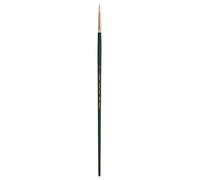 Silver Brush Grand Prix Round Long Handle Brush, Hog Bristle, Dark Green, Size 2