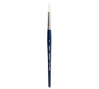 Silver Brush Limited 1900S-6 Bristlon Professional Round Paint Brush, Premium Hog-Imitation Stiff White Synthetic Filament Oil and Acrylic Paint Brush, Size 6, Short Handle