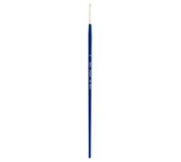 Silver Brush Limited 1902-0 Bristlon Professional Bright Brush, Premium Hog-Imitation Stiff White Synthetic Filament Oil and Acrylic Paint Brush, Size 0, Long Handle