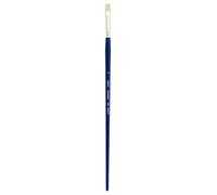 Silver Brush Limited 1902-4 Bristlon Professional Bright Brush, Premium Hog-Imitation Stiff White Synthetic Filament Oil and Acrylic Paint Brush, Size 4, Long Handle
