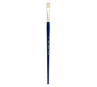 Silver Brush Limited 1902-8 Bristlon Professional Bright Brush, Premium Hog-Imitation Stiff White Synthetic Filament Oil and Acrylic Paint Brush, Size 8, Long Handle
