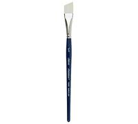 Silver Brush Limited 1906S-5/8in Bristlon Professional Angle Brush, Premium Hog-Imitation Stiff White Synthetic Filament Oil and Acrylic Paint Brush, Size 5/8 Inch, Short Handle