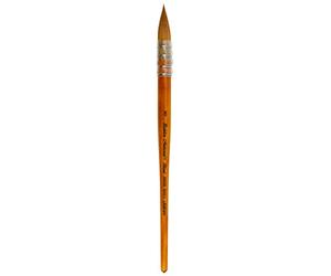 Silver Brush Limited 2025S-MD Golden Natural Professional Medium Quill Brush, Natural and Synthetic Blend Filament Watercolour, Acylic and Oil Paint Brush, Short Handle