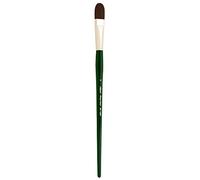 Silver Brush Limited 2503-10 Ruby Satin Professional Filbert Brush, Synthetic Filament Acrylic and Oil Paint Brush, Size 10, Long Handle