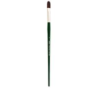 Silver Brush Limited 2503-8 Ruby Satin Professional Filbert Brush, Synthetic Filament Acrylic and Oil Paint Brush, Size 8, Long Handle