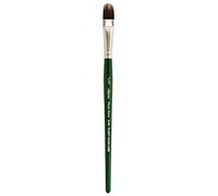 Silver Brush Limited 2528S-1/2in Ruby Satin Professional Filbert Comb Paintbrush, Synthetic Filament Acrylic and Oil Paint Brush, Size 1/2 Inch, Short Handle