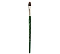 Silver Brush Limited 2528S-3/8in Ruby Satin Professional Filbert Comb Paintbrush, Synthetic Filament Acrylic and Oil Paint Brush, Size 3/8 Inch, Short Handle