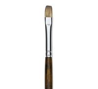 Silver Brush Limited 2602-6 Monza Professional Bright Paint Brush, Synthetic Mongoose Filament Acrylic and Oil Paint Brush, Size 6, Long Handle