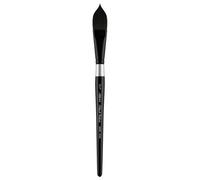 Silver Brush Limited 3009S-3/4in Black Velvet Professional Oval Wash Paint Brush, Natural Squirrel Hair and Synthetic Mix Blend Filament Watercolour Brush, Size 3/4 Inch, Short Handle