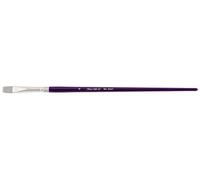 Silver Brush Limited 8802-6 Silver Silk 88 Professional Bright Brush, Premium Synthetic Silver Taklon Filament Watercolour, Oil and Acrylic Paint Brush, Size 6, Long Handle