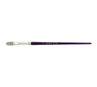 Silver Brush Limited 8803-8 Silver Silk 88 Professional Filbert Brush, Premium Synthetic Silver Taklon Filament Watercolour, Oil and Acrylic Paint Brush, Size 8, Long Handle