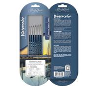 Silver Brush Limited BA-2705S BelleAqua Must-Have Rounds, 7pc Round Paint Brush Set, Soft Premium Synthetic Red Sable Watercolour Brushes Sizes 5/0, 3/0, 2/0, 0, 1, 2, and 4, Short Handle