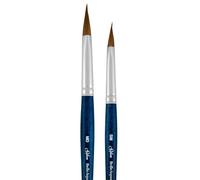 Silver Brush Limited BelleAqua Triangle Watercolour Paintbrush Set, 2pc