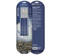 Silver Brush Limited Bristlon Art Brushes, Oil and Acrylic Brushes, Long Handle, 4-Piece Set
