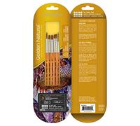 Silver Brush Limited GN-2092S Golden Natural Variety Set #3, 5pc Professional Paint Brush Set for Watercolour, Acrylic and Oil Paints, Script Liner, Shader, Filbert, Angle, Round Brush, Short Handle