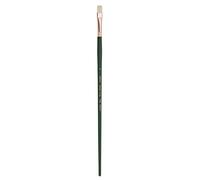 Silver Brush Limited Grand Prix Bright Oil Paintbrush, Size 4, Long Handle | Long Handle, Stiff Flagged Hog Bristle, Superb Paint Absorbency, Lightly Textured Choppy, Tight Strokes, Easel Painting